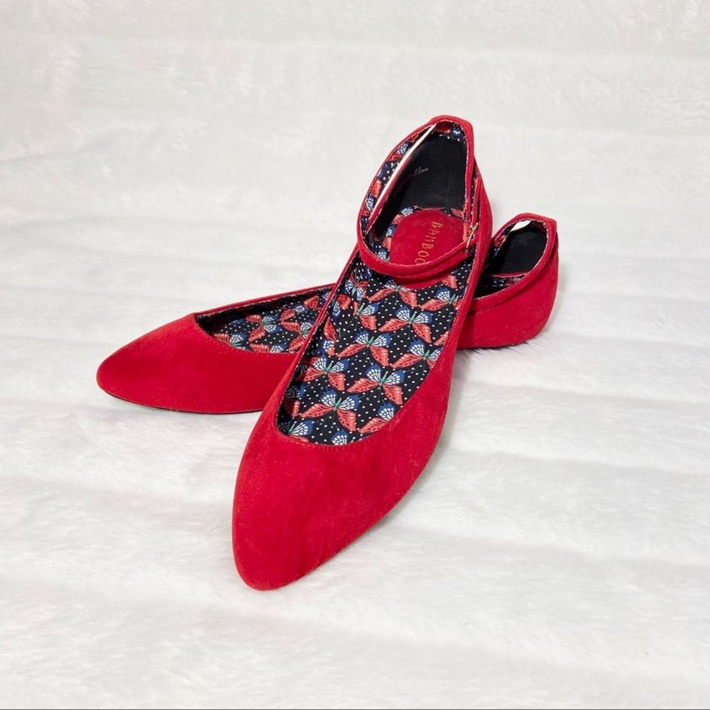 Bamboo 8.5 Red Velvet Pointed Flats